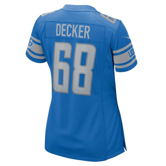 Taylor Decker 68 Detroit Lions Women Game Jersey - Blue - Image 3