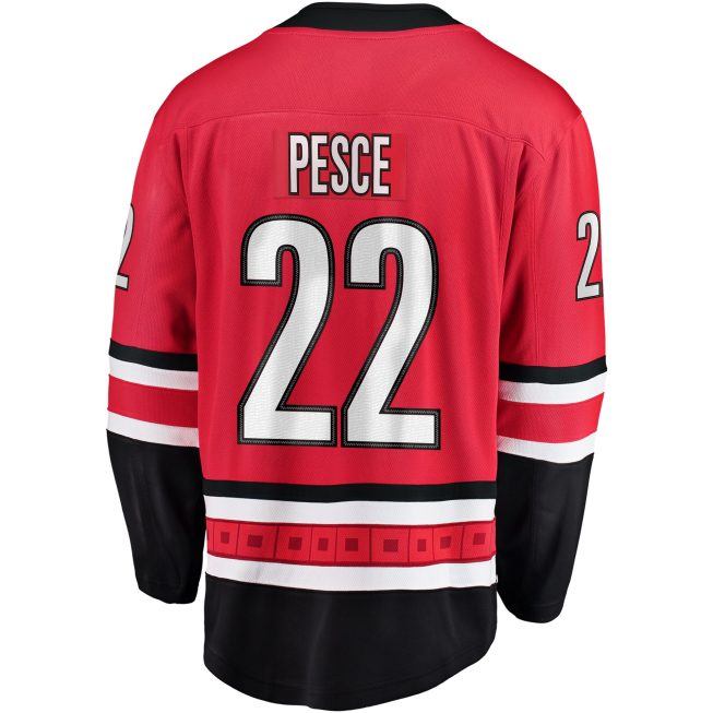 Brett Pesce Carolina Hurricanes Fanatics Alternate Breakaway Player Jersey - Red - Image 3