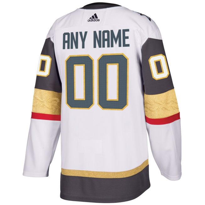 Vegas Golden Knights Away Authentic Custom Jersey - White - Image 3