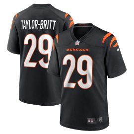 Cam Taylor-Britt 29 Cincinnati Bengals Game Men Jersey - Black