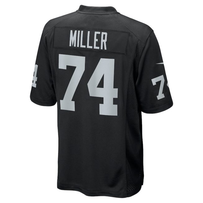Kolton Miller 74 Las Vegas Raiders Men Game Jersey - Black - Image 3