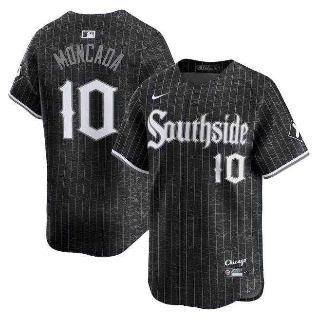 Yoán Moncada 10 Chicago White Sox City Connect Retired Men Jersey - Black