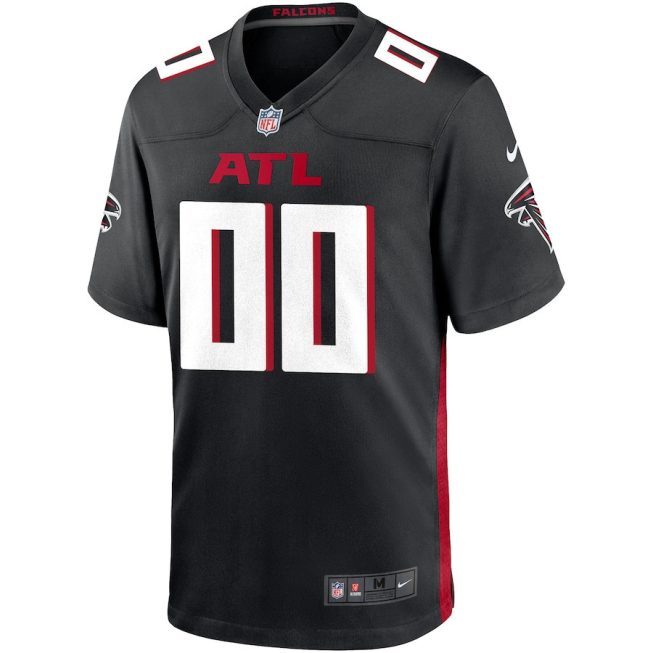 Atlanta Falcons Men Custom Game Jersey - Black - Image 2
