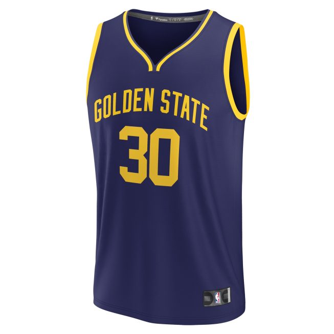 Stephen Curry Golden State Warriors Fanatics Youth Fast Break Player Jersey - Statement Edition - Navy - Image 2