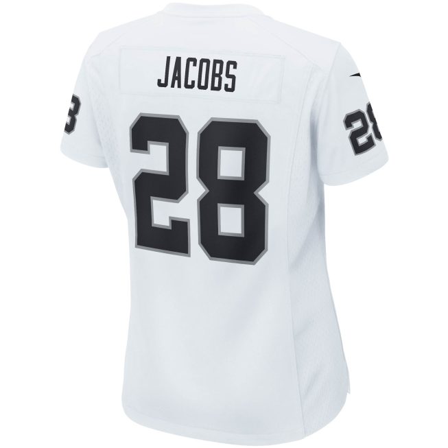 Josh Jacobs Las Vegas Raiders Women's Player Game Team Jersey - White - Image 3