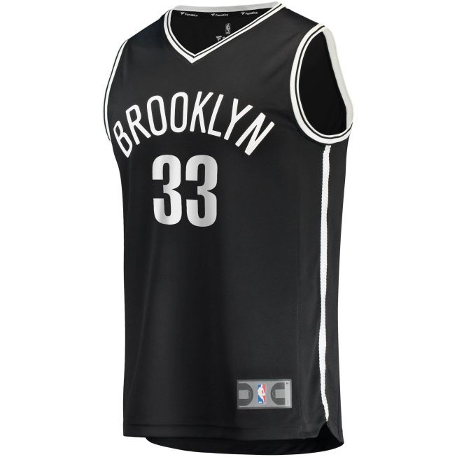 Nicolas Claxton Brooklyn Nets Fanatics Fast Break Replica Jersey - Icon Edition - Black - Image 2