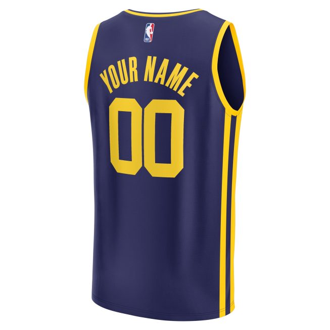 Golden State Warriors Fanatics Youth Fast Break Replica Custom Jersey - Statement Edition - Navy - Image 3