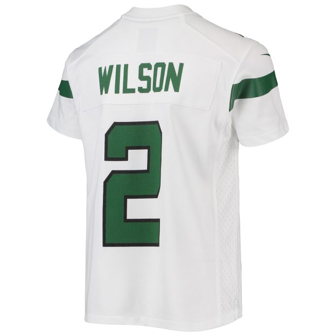 Zach Wilson New York Jets Youth Game Jersey - White - Image 3