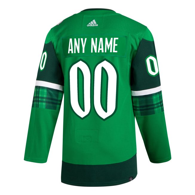 Anaheim Ducks St. Patrick's Day Authentic Custom Jersey - Kelly Green - Image 3