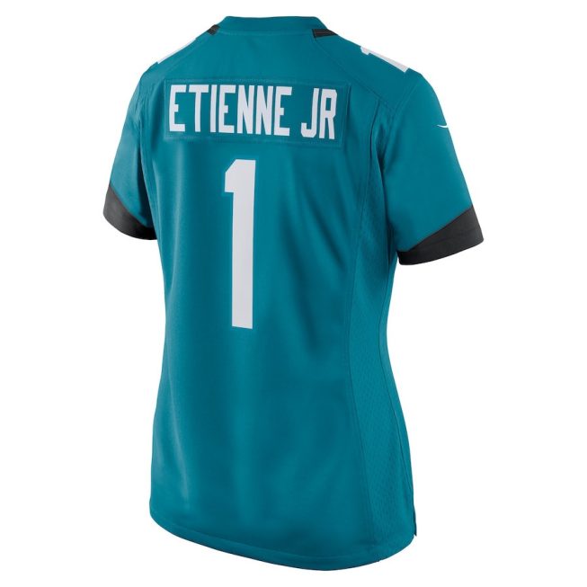 Travis Etienne 1 Jacksonville Jaguars Women's Game Jersey - Teal - Image 3