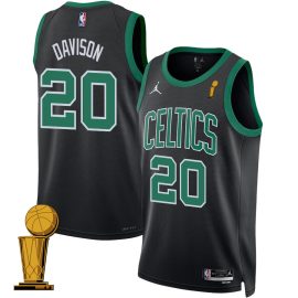 JD Davison 20 Boston Celtics 2024 FINALS CHAMPIONS Swingman Jersey - Statement Edition - Black