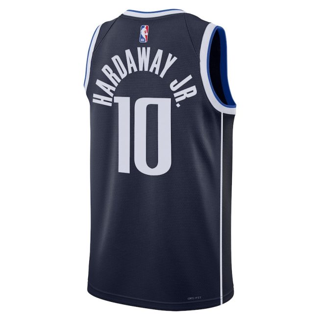 Tim Hardaway Jr. 10 Dallas Mavericks Unisex Swingman Jersey - Statement Edition - Navy - Image 3