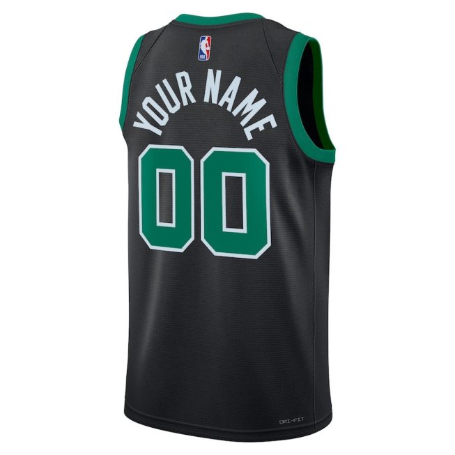 Boston Celtics 2023/24 Statement Swingman Custom Men Jersey - Black - Image 3