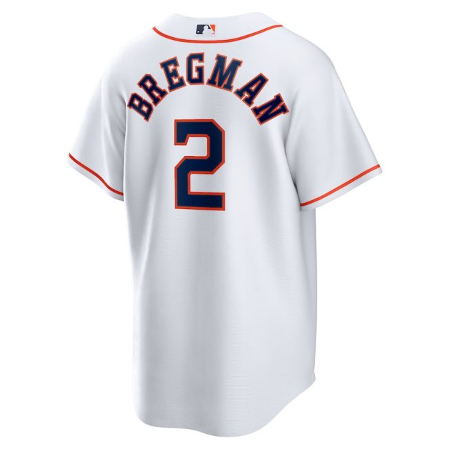 Alex Bregman 2 Houston Astros Home Men Jersey - White - Image 3