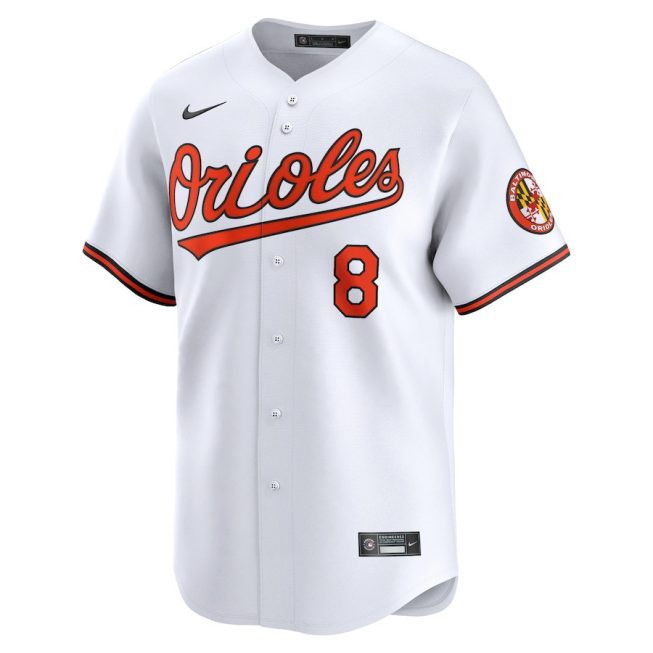 Cal Ripken Jr. 8 Baltimore Orioles Home Limited Player Men Jersey - White - Image 2