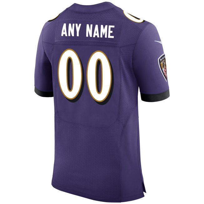 Baltimore Ravens Speed Machine Custom Elite Jersey - Purple - Image 3