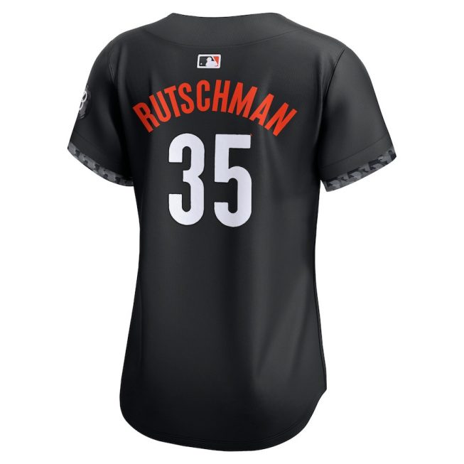 Adley Rutschman 35 Baltimore Orioles City Connect Limited Women Jersey - Black - Image 3