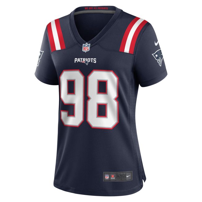 Carl Davis Jr. New England Patriots Women's Game Player Jersey - Navy - Image 2