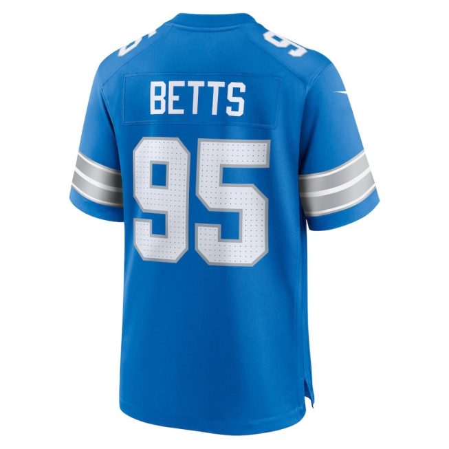 Mathieu Betts 95 Detroit Lions Game Men Jersey - Blue - Image 3