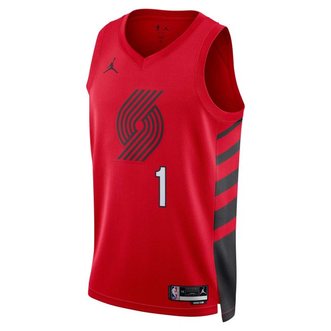 Anfernee Simons Portland Trail Blazers Jordan Brand Unisex Swingman Jersey - Statement Edition - Red - Image 2