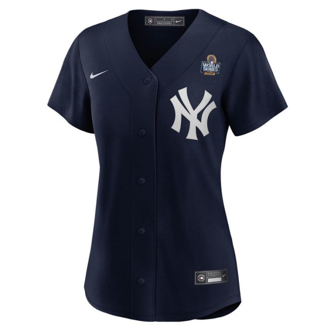 Aaron Boone New York Yankees Women's Alternate Navy Player World Series Jersey - Image 3