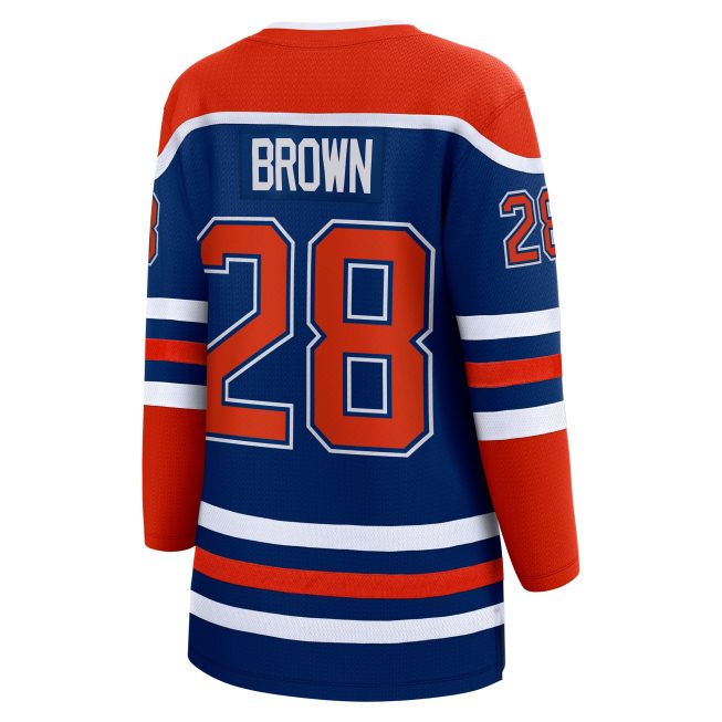 Connor Brown Edmonton Oilers Fanatics Women's Home Breakaway Player Jersey - Royal - Image 3