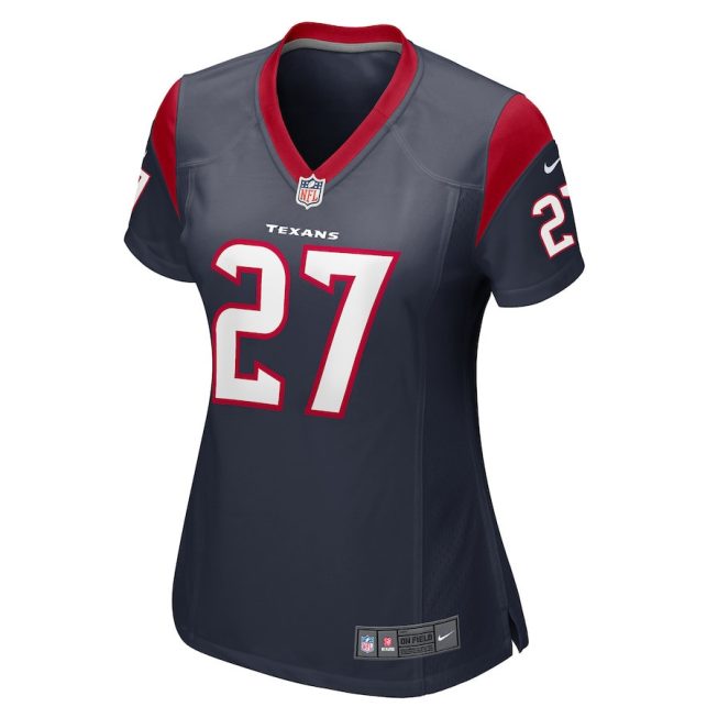 Brady Breeze 27 Houston Texans Women Game Jersey - Navy - Image 2