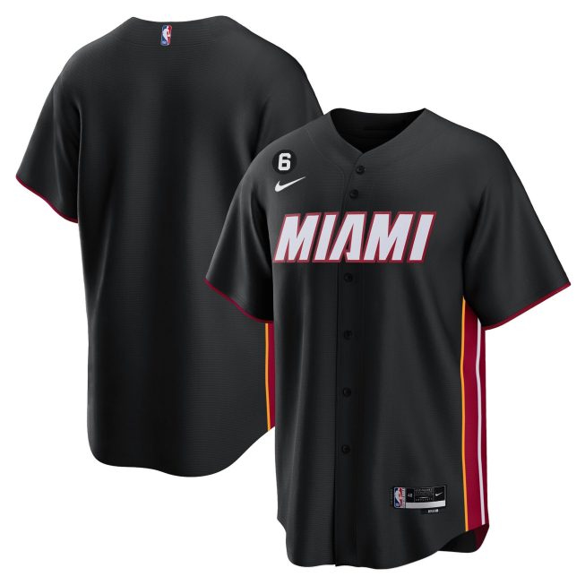Miami Heat Baseball Men Jersey - Black