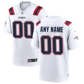 New England Patriots Custom Game Jersey - White