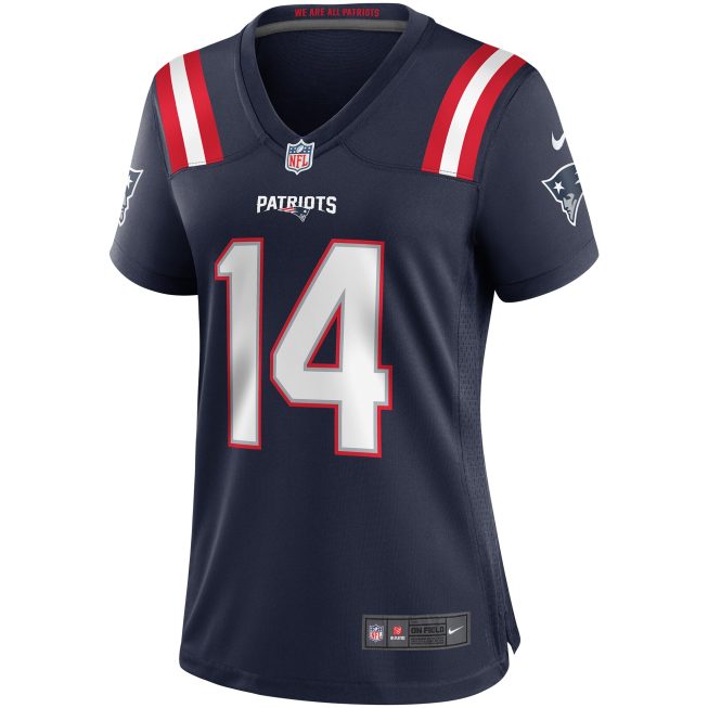 Steve Grogan New England Patriots Women's Game Retired Player Jersey - Navy - Image 2