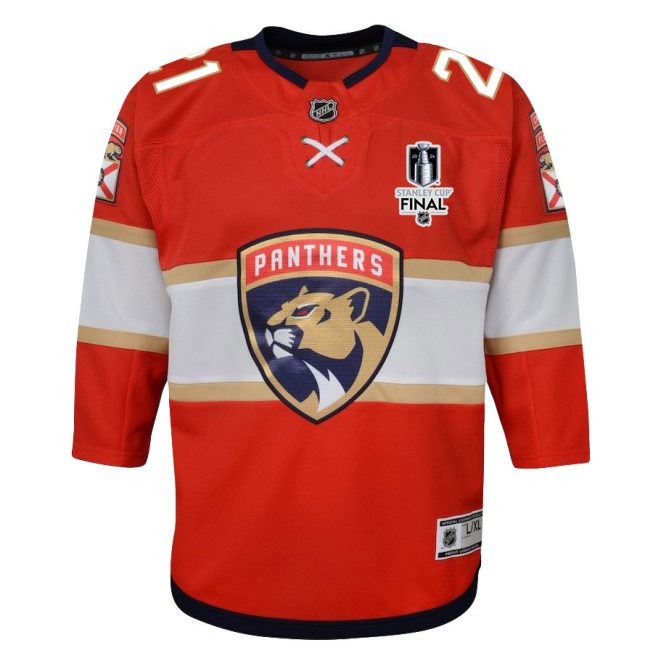 Nick Cousins 21 Florida Panthers 2024 STANLEY CUP Final Youth Home Breakaway Jersey - Red - Image 2