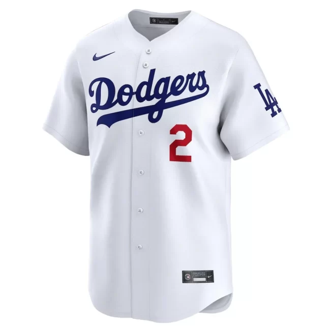 Tommy Lasorda 2 Los Angeles Dodgers Home Limited Player Men Jersey - White - Image 2