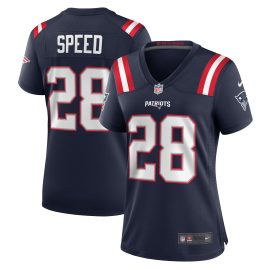 Ameer Speed New England Patriots Women's Team Game Jersey - Navy