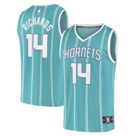 Nick Richards Charlotte Hornets Fanatics Youth 2020/21 Fast Break Replica Jersey - Icon Edition - Teal