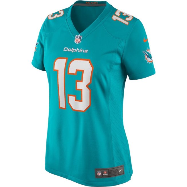 Dan Marino 13 Miami Dolphins Women Game Retired Jersey - Aqua - Image 2