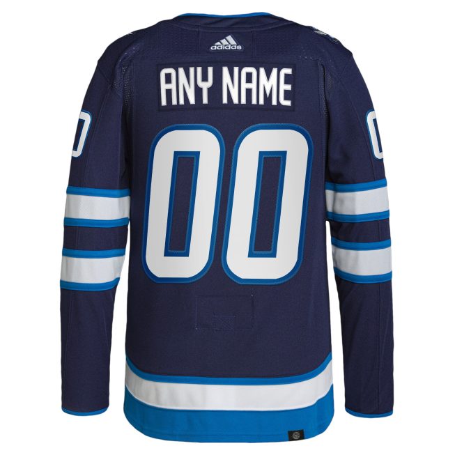 Winnipeg Jets Home Primegreen Authentic Custom Jersey - Navy - Image 3