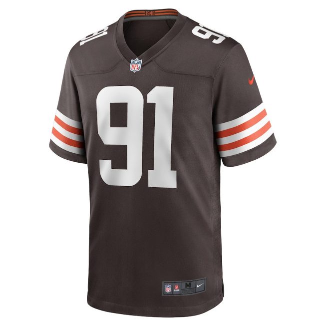 Alex Wright 91 Cleveland Browns Men Team Game Jersey - Brown - Image 2