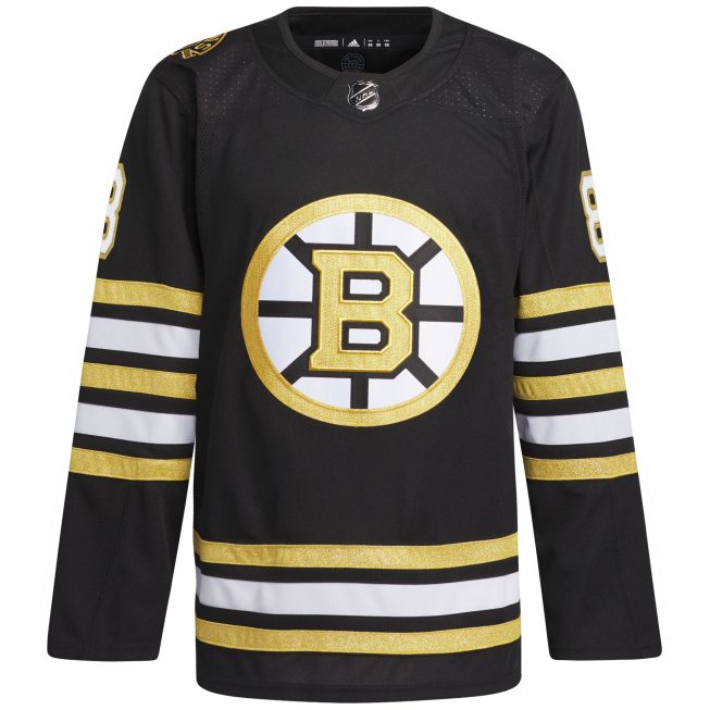 David Pastrnak Boston Bruins Primegreen 100th Anniversary Authentic Player Jersey - Black - Image 2