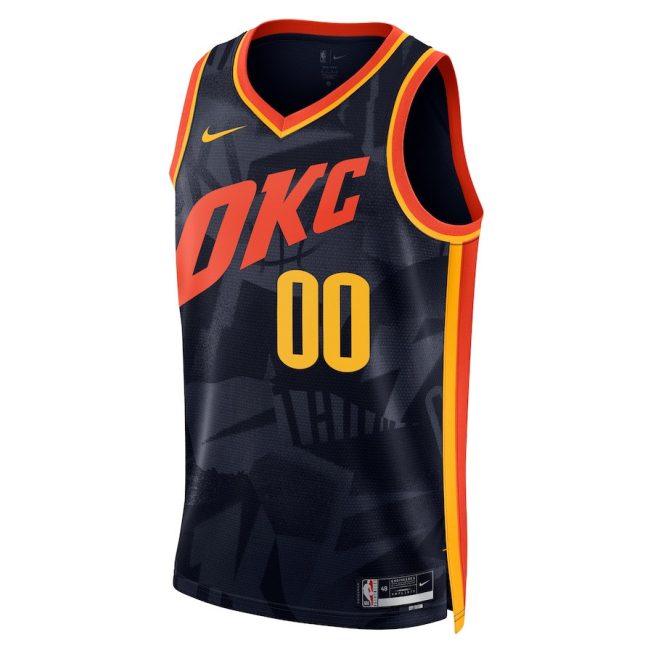 Oklahoma City Thunder 2023/24 City Edition Swingman Custom Jersey - Navy - Image 2