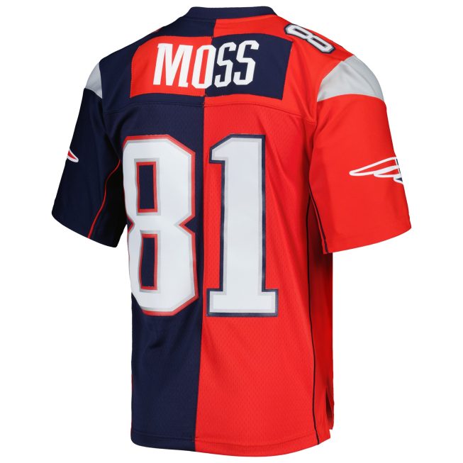 Randy Moss New England Patriots Mitchell & Ness 2007 Split Legacy Replica Jersey - Navy/Red - Image 3