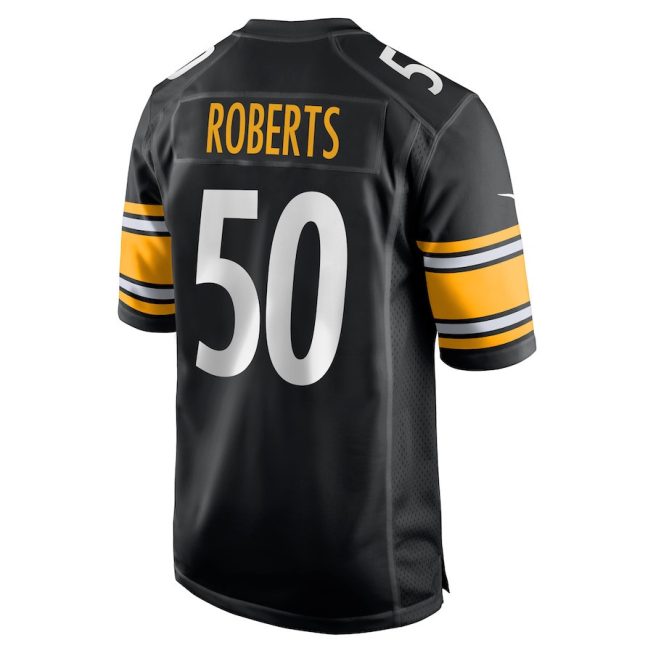 Elandon Roberts 50 Pittsburgh Steelers Men Game Jersey - Black - Image 3