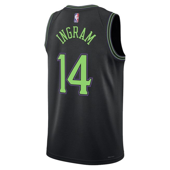 Brandon Ingram 14 New Orleans Pelicans 2023/24 City Edition Swingman Jersey - Black - Image 3