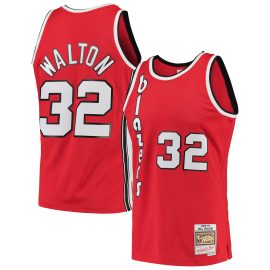 Bill Walton Portland Trail Blazers Mitchell & Ness 1976/77 Hardwood Classics Swingman Jersey - Red