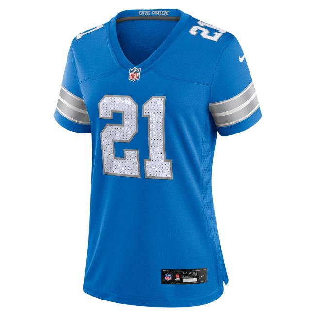 Amik Robertson Detroit Lions Women's Team Game Jersey - Blue - Image 2