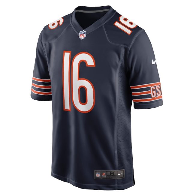 Pat O'Donnell 16 Chicago Bears Men Game Jersey - Navy - Image 2