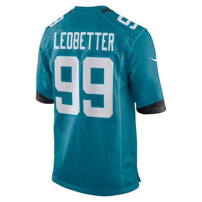 Jeremiah Ledbetter Jacksonville Jaguars Home Game Player Jersey - Teal - Image 3