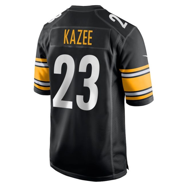 Damontae Kazee 23 Pittsburgh Steelers Men Game Jersey - Black - Image 3