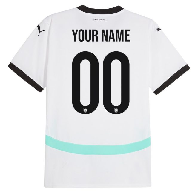 Austria National Team 2024/25 Custom Away Men Jersey - White - Image 3