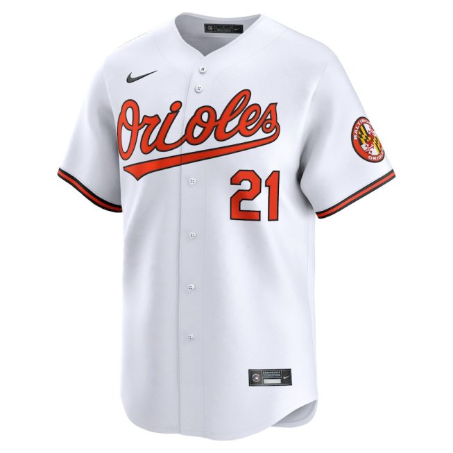Austin Hays 21 Baltimore Orioles Home Limited Player Men Jersey - White - Image 2