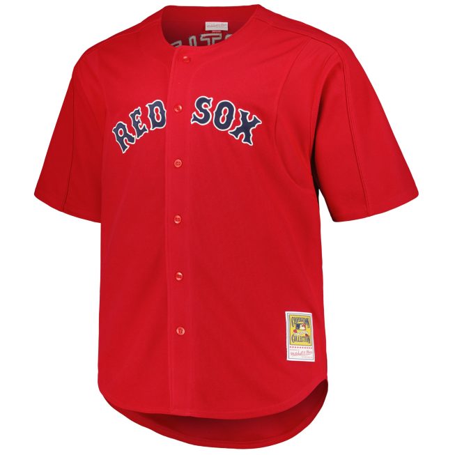 David Ortiz Boston Red Sox Mitchell & Ness Big & Tall Cooperstown Collection Batting Practice Replica Jersey - Red - Image 2